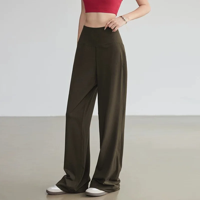 Yoga Fitness Pants - Damskie luźne proste spodnie sportowe fitness