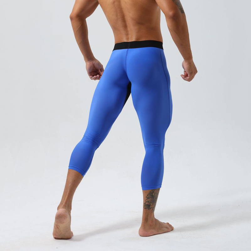Yoga Fitness Pants - Męskie legginsy kompresyjne z wysokim stanem,