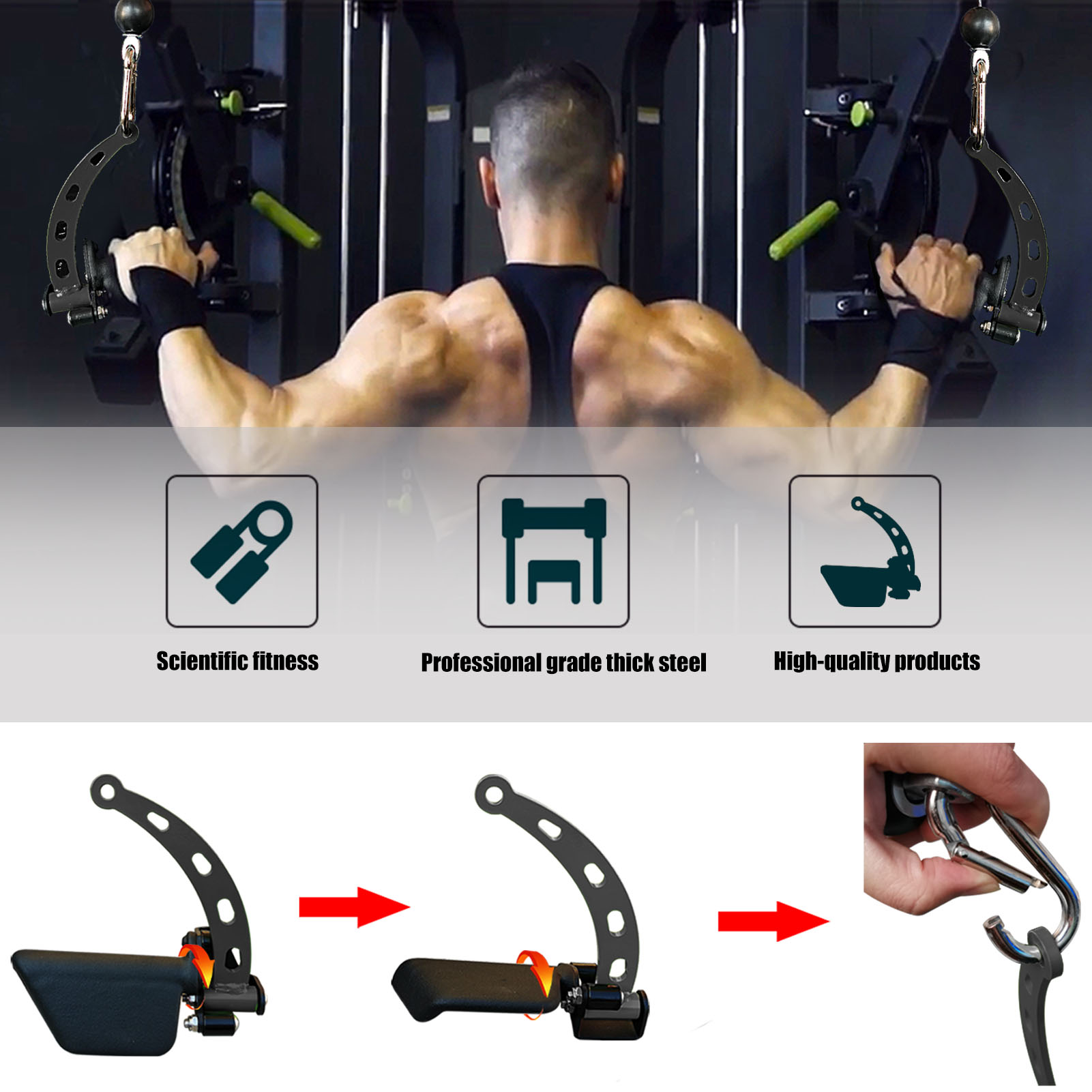 Lat Pulldown Bar - Uchwyt do maszyny kablowej LAT Pull
