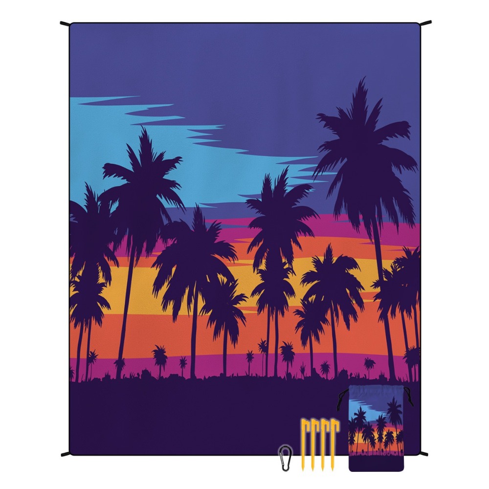 Yoga Of Fitness Mat - Ręcznik plażowy z motywem palmy 71x86.6