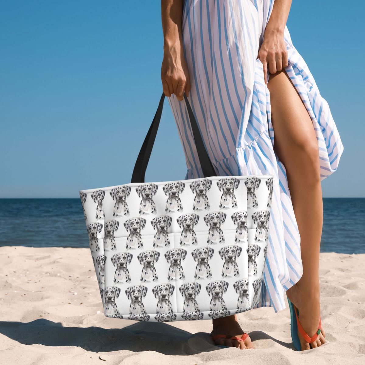 Yoga Fitness Tote - Torba plażowa Dalmatian, torba sportowa, torba