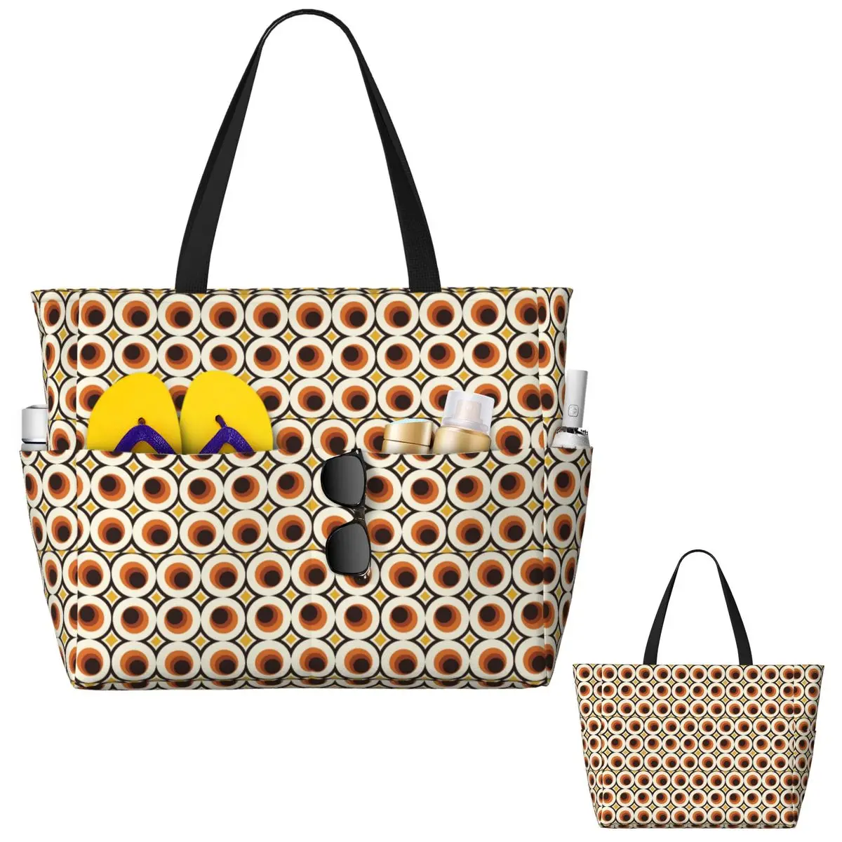 Yoga Fitness Tote - Torba plażowa w stylu mid-century modern