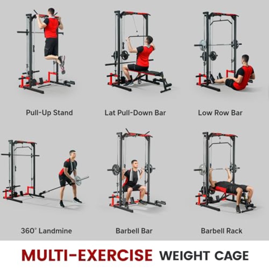 Klatka siłowa z maszyną Smitha – Lat Pulldown Bar recenzja i cena
