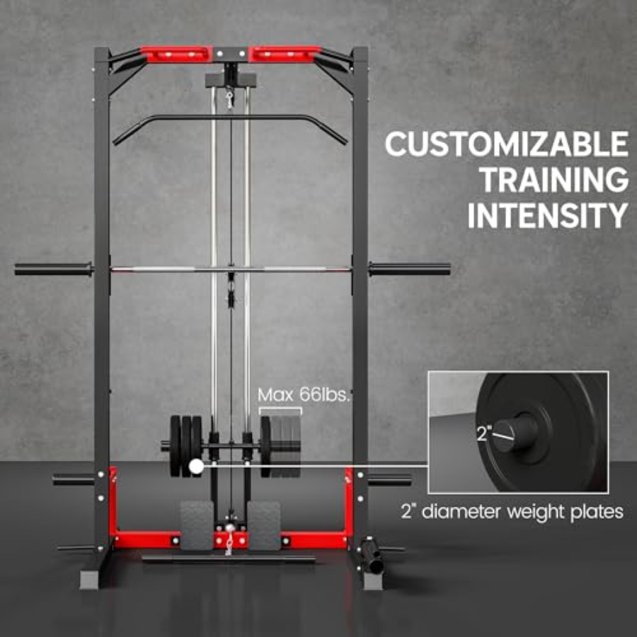 Klatka siłowa z maszyną Smitha – Lat Pulldown Bar recenzja i cena