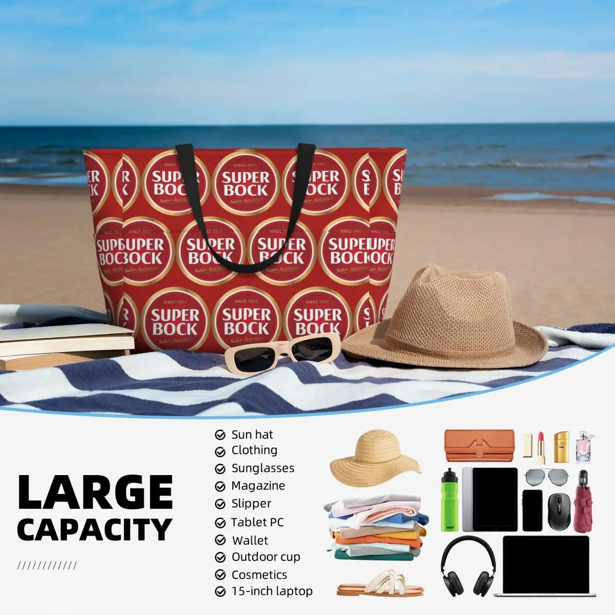 Torba plażowa Super Bock, torb – Yoga Fitness Tote recenzja i cena
