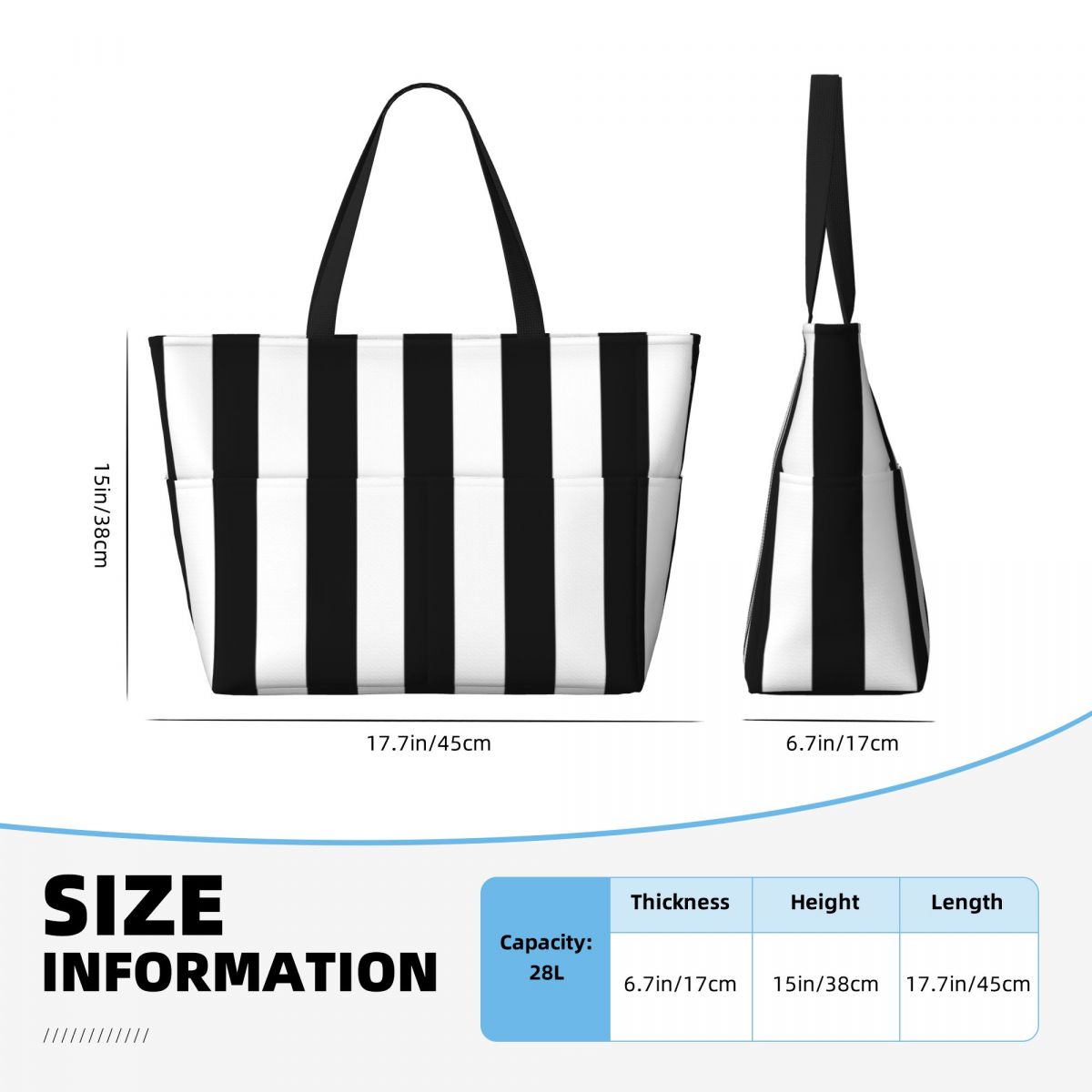 Torba plażowa w czarno-białe p – Yoga Fitness Tote recenzja i cena