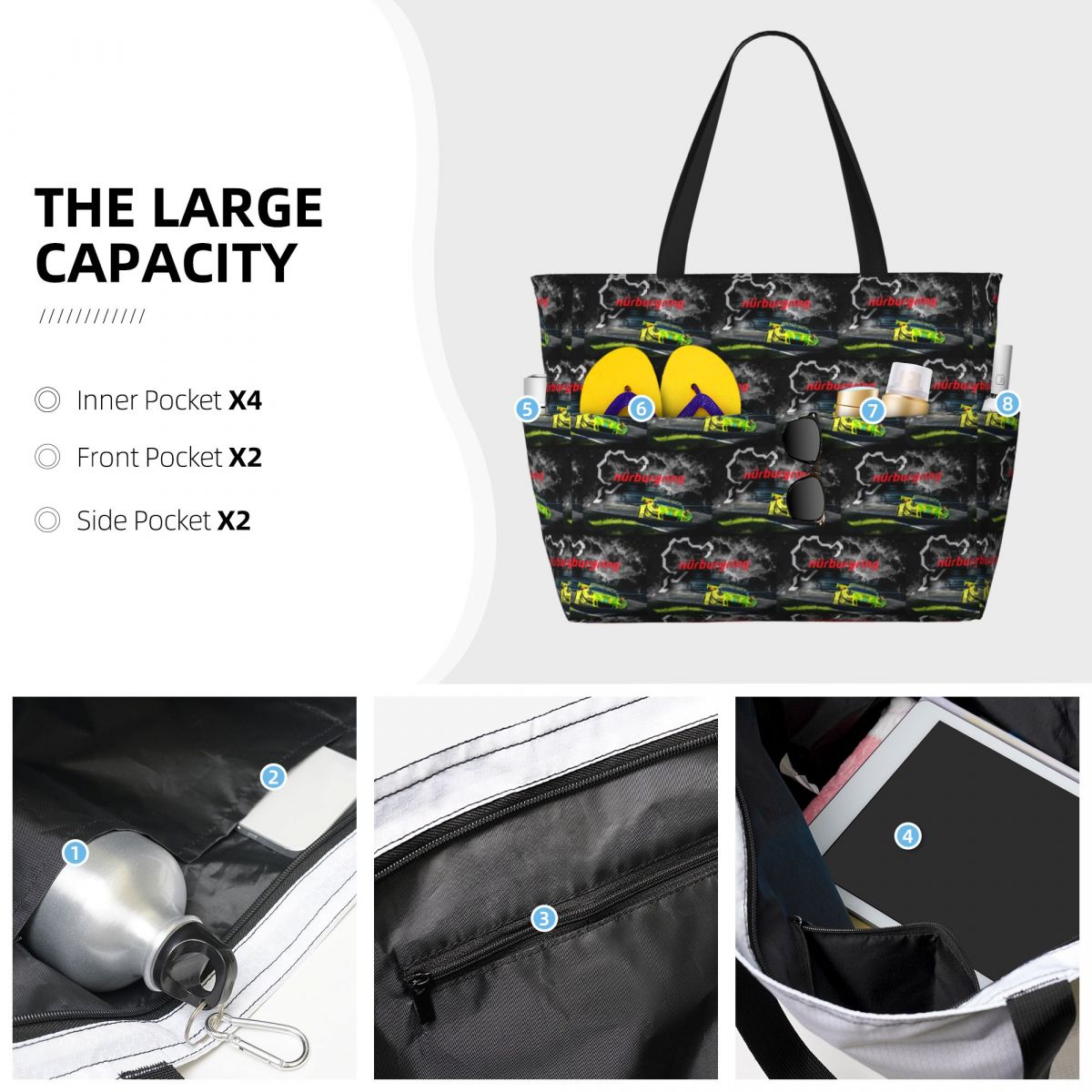 Torba plażowa z nadrukiem Nurb – Yoga Fitness Tote recenzja i cena