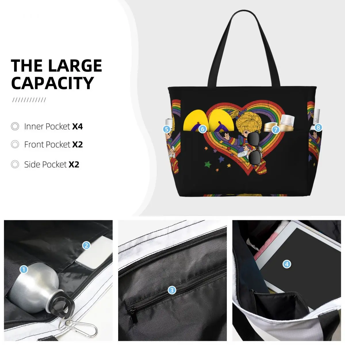 Torba plażowa Rainbow Brite z  – Yoga Fitness Tote recenzja i cena