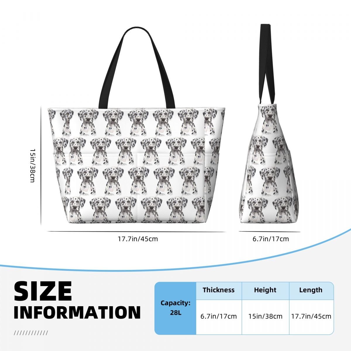 Torba plażowa Dalmatian, torba – Yoga Fitness Tote recenzja i cena