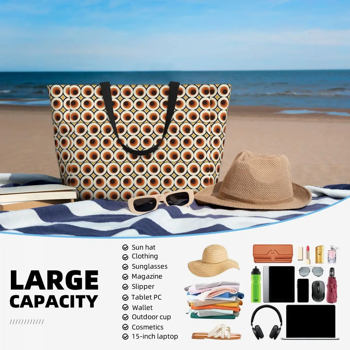 Torba plażowa w stylu mid-cent – Yoga Fitness Tote recenzja i cena